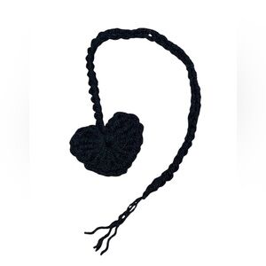 Black Heart-Shaped Bookmark